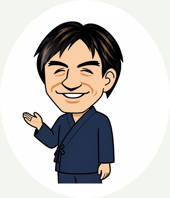 院長 吉田哲之の似顔絵イラスト